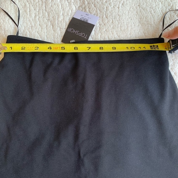 NWT Black Topshop Stretch Scalloped Skirt - Picture 8 of 9